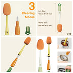 3 in 1 Bottle Cleaning Brush Sponge - Cleaning Brush | Sub Ka Mart Pakistan