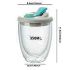 Dual Layer Travel Glass Mug with Lid - Image 4 | Sub Ka Mart