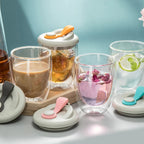 Dual Layer Travel Glass Mug with Lid - Image 2 | Sub Ka Mart