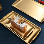 Stainless Steel Rectangular Tray Gold (36 x 20 cm) - Image 2 | Sub Ka Mart