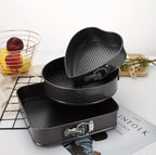 3pcs Non-Stick Heart-Shaped Carbon Steel Cake Mold - Baking Tool and Mould | Sub Ka Mart Pakistan