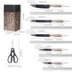 Marble Pattern 7 Pcs Knife & Sharpener Set - Image 5 | Sub Ka Mart