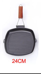 24cm Non-Stick Cast Iron Steak Frying Pan - Cookware Item | Sub Ka Mart Pakistan