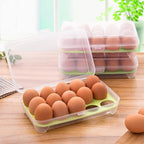 2 in 1 Egg Tray Storage Box - Fridge Organizer and Food Container | Sub Ka Mart Pakistan