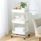 3 Tier Kitchen Trolley Rack (Plastic) - Rack and Stand | Sub Ka Mart Pakistan