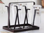 Six Pcs Glass Stand Metal - Dish Rack and Cutlery Holder | Sub Ka Mart Pakistan