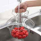 Foldable Steam & Rinse Fry Chef Basket Strainer - Image 2 | Sub Ka Mart