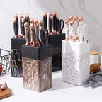 Marble Pattern 7 Pcs Knife & Sharpener Set - Image 2 | Sub Ka Mart