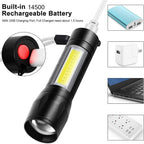 2 in 1 High Brightness Zoom Adjustable Torch Light - Image 2 | Sub Ka Mart