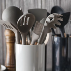 12 Pcs Non-Stick Silicone Kitchen Utensil Set with Wooden Handles - Image 19 | Sub Ka Mart