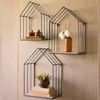 Hut Style Nordic Storage Rack - Three Grill - Rack and Stand | Sub Ka Mart Pakistan