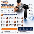 Rechargeable Massage Gun with 9 Heads & 6 Speed Levels