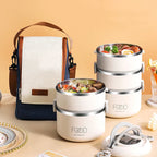 3 Layer Stainless Steel Bento Lunch Box - Lunch Box | Sub Ka Mart Pakistan