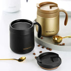 Stainless Steel Insulated Travelling Coffee Mug (Black) - Thermos and Flask | Sub Ka Mart Pakistan