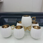 6 Pcs Mini Porcelain Cups (White) - Image 2 | Sub Ka Mart
