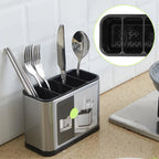 Silver Surface Cutlery Utensil Drainer - Dish Rack and Cutlery Holder | Sub Ka Mart Pakistan