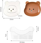 Mini Cute Cartoon Bear Spit Bone Dish (Pack of 8) - Image 6 | Sub Ka Mart