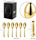 6 Pcs Spoon Holder Egg Gold - Image 3 | Sub Ka Mart