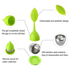 Silicone Tea Infuser - Stainless Steel Strainer Drip Tray Included - Image 4 | Sub Ka Mart