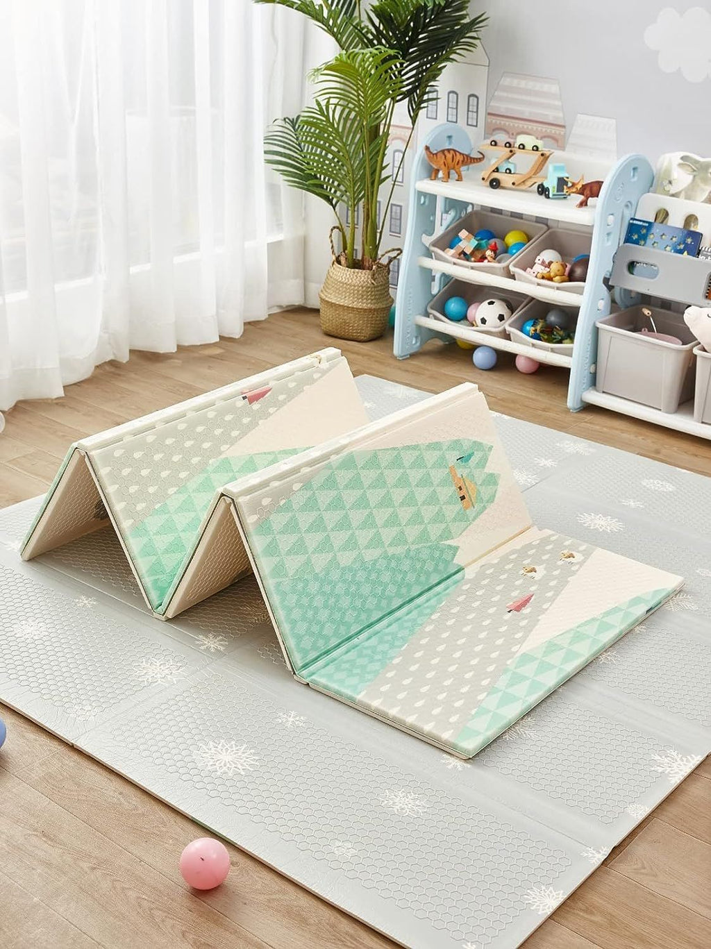 Large Reversible Baby Crawling Foam Play Mat 5 x 6 Feet - Image 14 | Sub Ka Mart