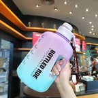 2.2 Large Capacity Travel Motivational Water Bottle with Time Maker - Water Bottle | Sub Ka Mart Pakistan