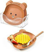 Mini Cute Cartoon Bear Spit Bone Dish (Pack of 8) - Image 5 | Sub Ka Mart