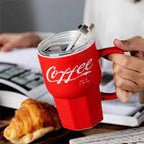 Ceramic Coffee Mug with Glass Straw & Lid - Image 2 | Sub Ka Mart