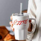 Ceramic Coffee Mug with Glass Straw & Lid - Image 4 | Sub Ka Mart