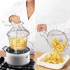 Foldable Steam & Rinse Fry Chef Basket Strainer - Image 3 | Sub Ka Mart