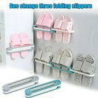 3 in 1 Bathroom Slippers Rack - Self Adhesive Wall Mounted - Image 3 | Sub Ka Mart