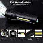 2 in 1 High Brightness Zoom Adjustable Torch Light - Torch and Emergency Light | Sub Ka Mart Pakistan