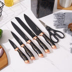 Marble Pattern 7 Pcs Knife & Sharpener Set - Image 4 | Sub Ka Mart