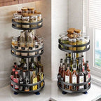 2 Tier Rotatable Kitchen Spice Rack - Spice Box and Jar | Sub Ka Mart Pakistan