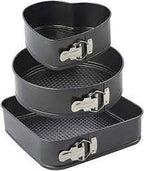 3pcs Non-Stick Heart-Shaped Carbon Steel Cake Mold - Image 3 | Sub Ka Mart