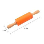 Wooden & Silicone Rolling Pin for Dough & Pastry - Image 3 | Sub Ka Mart