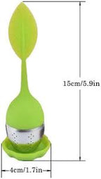 Silicone Tea Infuser - Stainless Steel Strainer Drip Tray Included - Image 5 | Sub Ka Mart