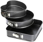 3pcs Non-Stick Heart-Shaped Carbon Steel Cake Mold - Image 2 | Sub Ka Mart