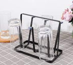 Six Pcs Glass Stand Metal - Image 3 | Sub Ka Mart