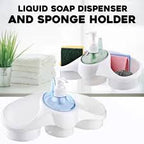 3 in 1 Plastic Dish Soap Dispenser with Sponge Holder - Image 4 | Sub Ka Mart
