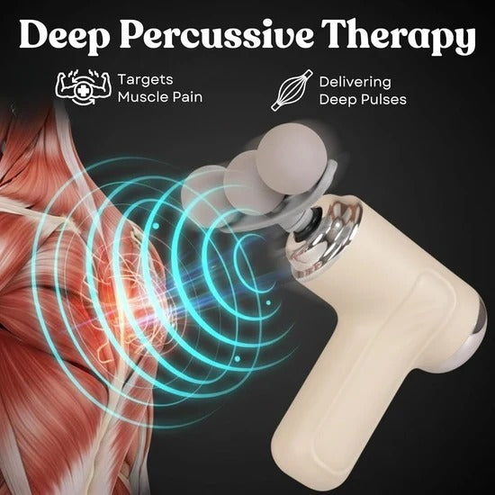 Rechargeable Massage Gun with 9 Heads & 6 Speed Levels