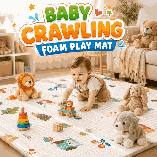 Large Reversible Baby Crawling Foam Play Mat 5 x 6 Feet