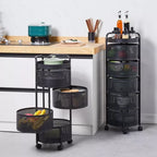 Rotating Storage Organizer Rack on Wheels (with Handle) - Image 5 | Sub Ka Mart