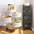 Rotating Storage Organizer Rack on Wheels (with Handle) - Image 3 | Sub Ka Mart
